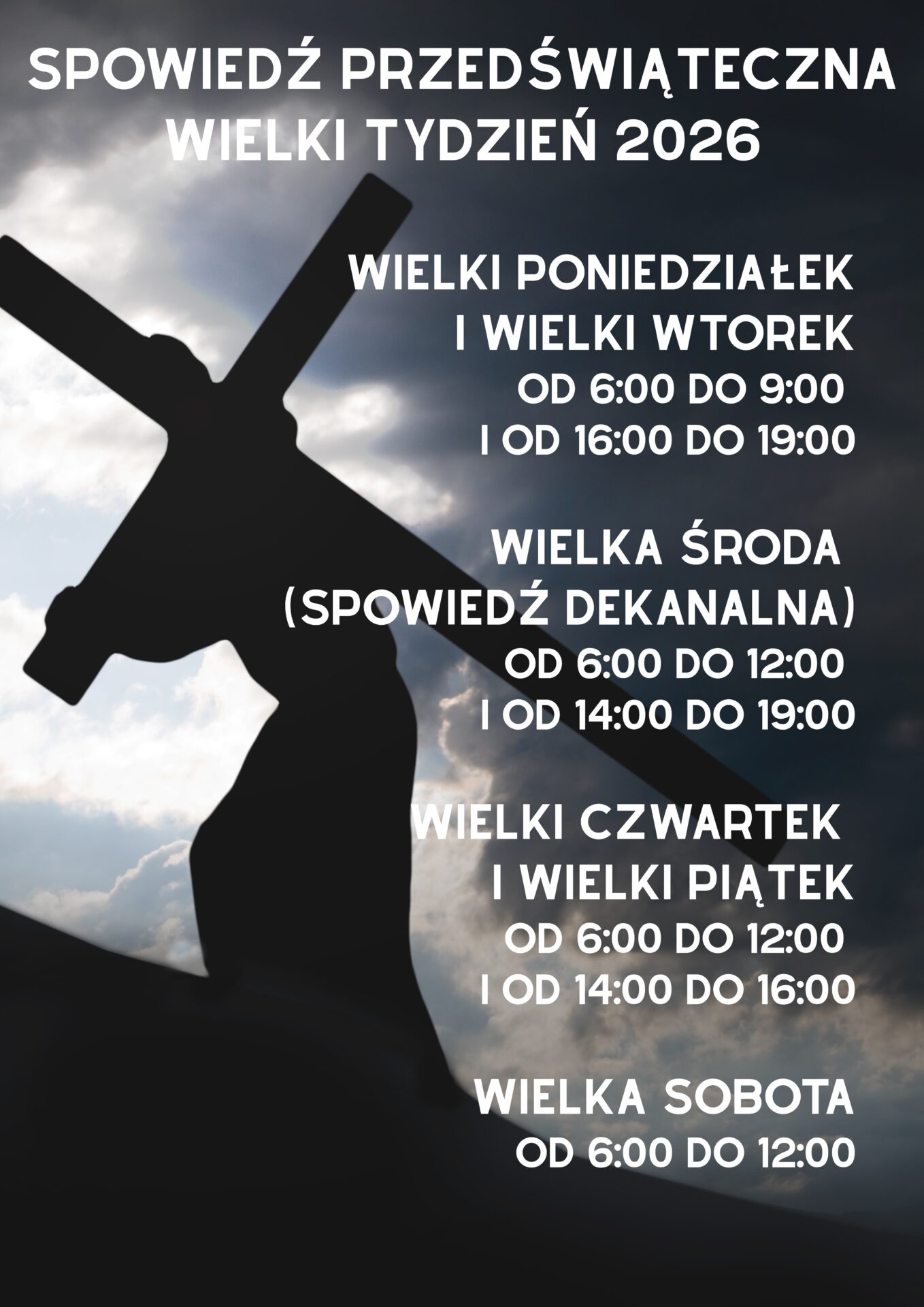 Spowiedź przedświąteczna – Wielki Tydzień 2026